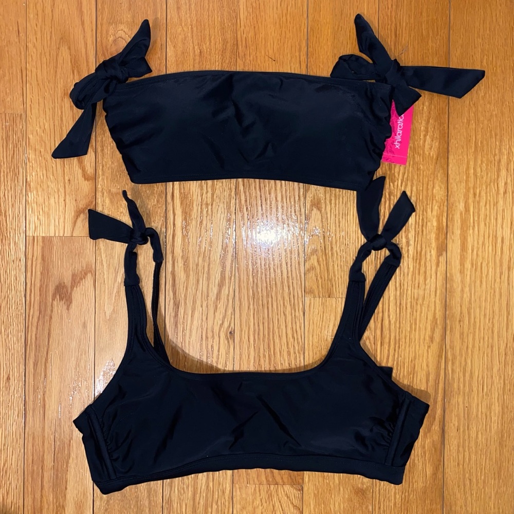 Black Bikini Tops - SET OF 2